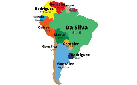 El mapa con los apellidos más comunes de cada país Planeta Fascinante