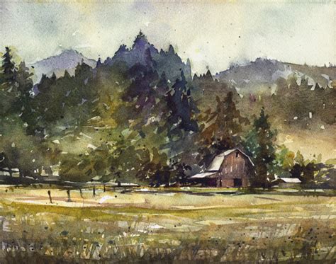 Sherry Schmidt Watercolors Moody Landscape