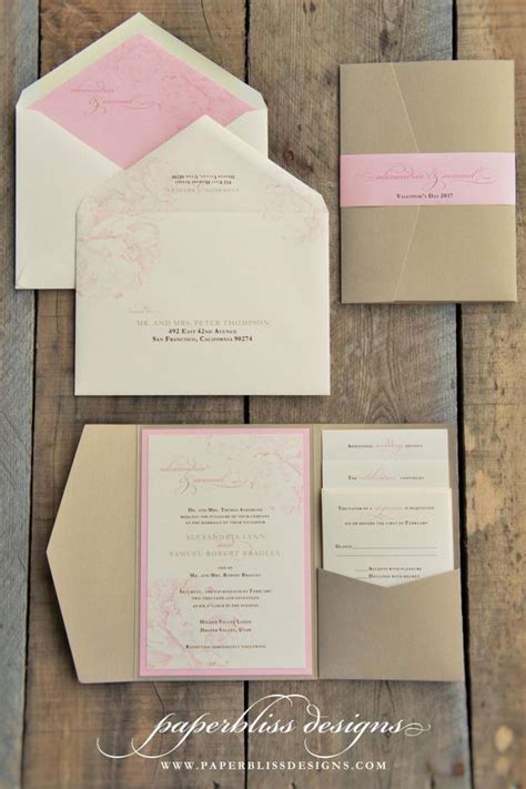 Paper And Party Supplies Pocketfold Invites Wedding Invitation Template