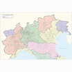 Cartina Dell'italia Settentrionale - Italia Mappa Fisica