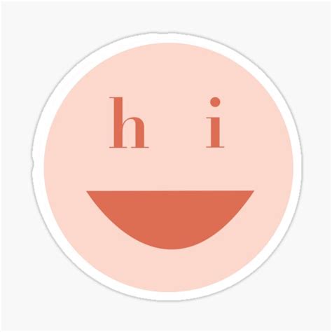 Hi Smiley Face Sticker By Jadeshep Redbubble