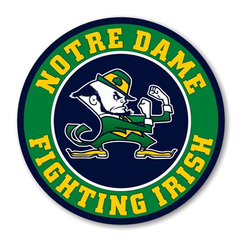Notre Dame Fighting Irish Round Precision Cut Decal