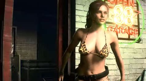 Resident Evil 3 Remake Mod Jill Valentine Leopard Skin Bikini Outifit