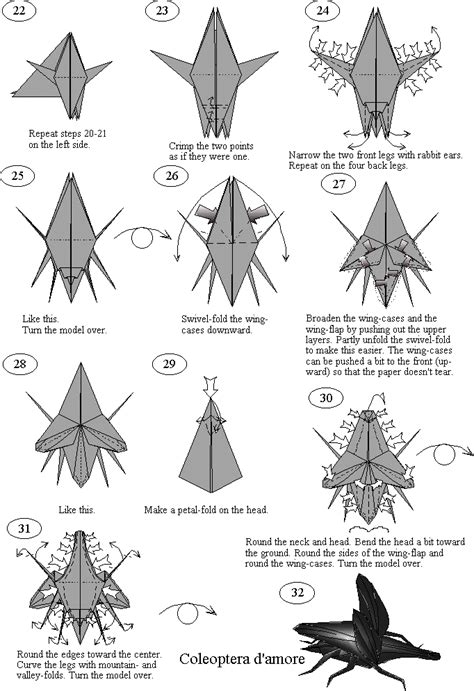 Origami Beetle Paper Bugs Origami Diagram Origami Resource Center