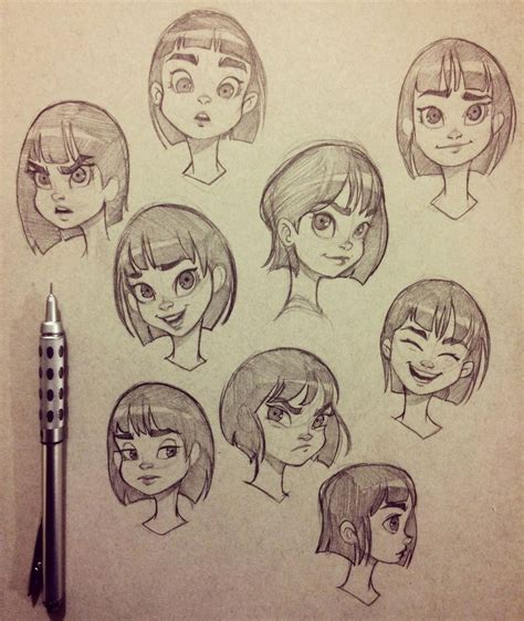 Facial Expression Exercises By Chrissie Zullo On Deviantart Drawing Cartoon Faces Drawing