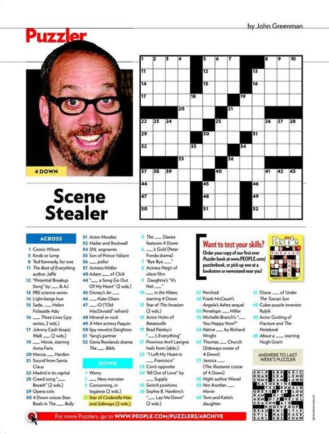 People Magazine Crosswords