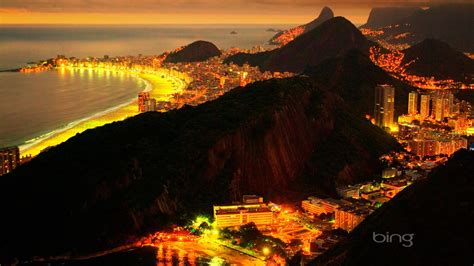 Rio De Janeiro Au Brésil Dans La Nuit Aperçu