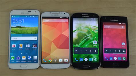 Android 50 Lollipop Samsung Galaxy S5 Vs Galaxy S4 Vs Galaxy S3 Vs Galaxy S2 Which Is