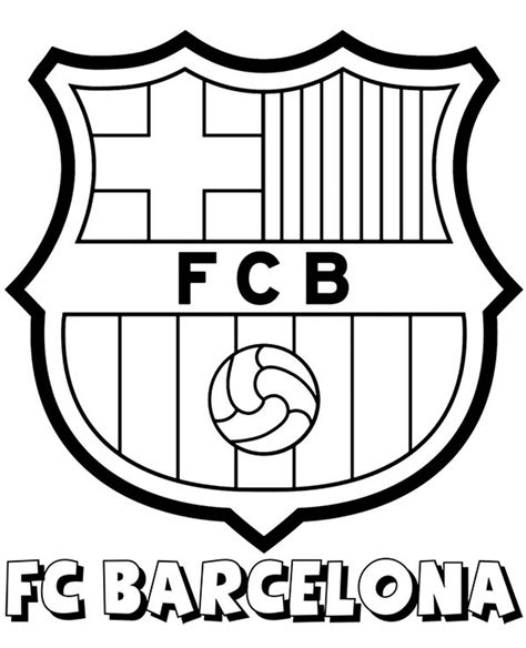 Fc Barcelona Logo Coloring Page Free Download