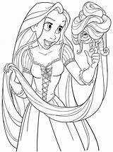 Princess Pages Coloring Disney Tangled Printable Getcolorings Colouring Color sketch template