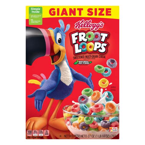 Save On Kelloggs Fruit Loops Multi Grain Cereal Sweetened Giant Size
