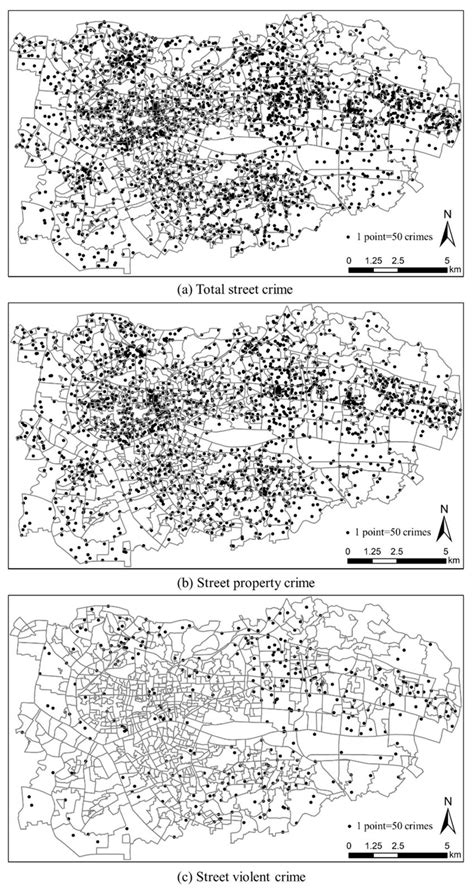 Dot Density Maps Showing Spatial Distribution Of The Number Of A C In