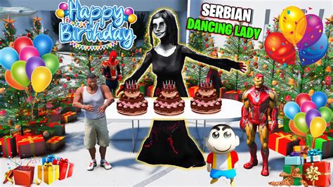 Franklin And Avengers Celebrating Serbian Dancing Lady BIRTHDAY In GTA5