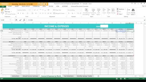 These documents are immensely useful for entities. Using Excel spreadsheets to track income, expenses, tax deductions and savings - YouTube
