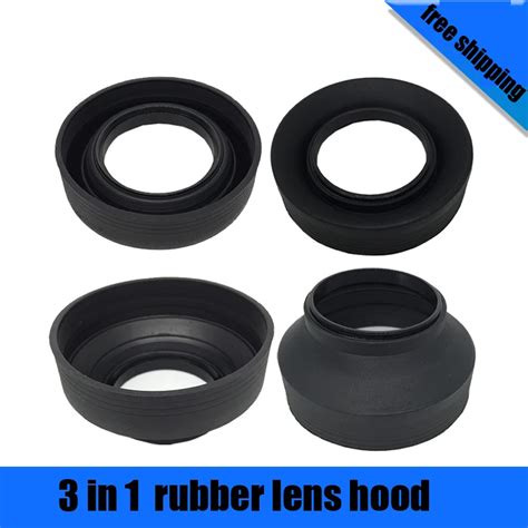 55585558495249mm 3 In 1 Lens Hood Stage Collapsible Rubber Camera