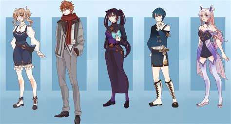 Genshin Impact Characters In Modern Outfits Art By Me Rgenshinimpact