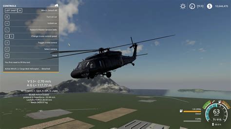 Hélicoptère Uh60 Black Hawk V10 Fs19 Fs22 Mod F19 Mod