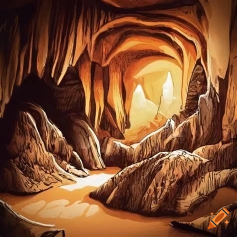 Cave Illustration On Craiyon