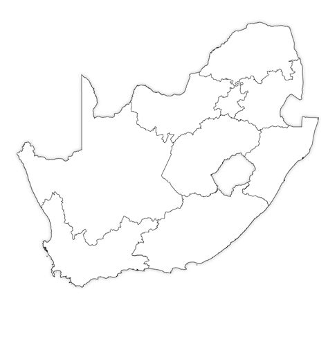Blank South African Map