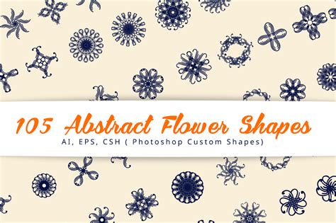 105 Abstract Flower Shapes ~ Shapes ~ Creative Market