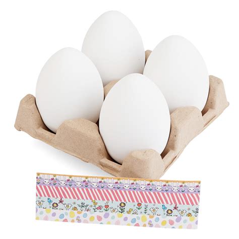 Large White Plastic Crafting Eggs Birds And Butterflies Basic Craft