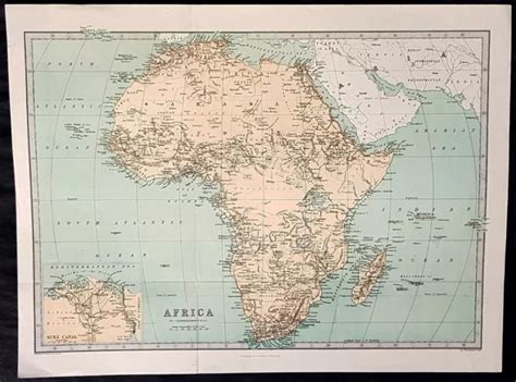 1870 John Bartholomew Large Antique Map Of Africa 3299 Picclick