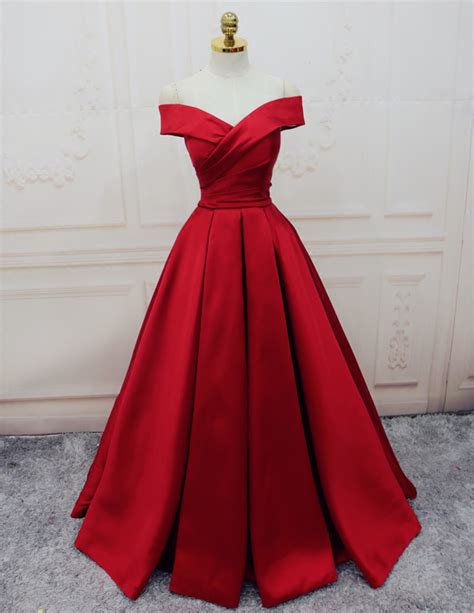 satin evening gowns off the shoulder prom dress burgundy prom dress sexy prom dresses 2017 long
