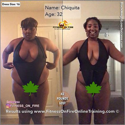 Chiquita Lost 44 Pounds Black Weight Loss Success