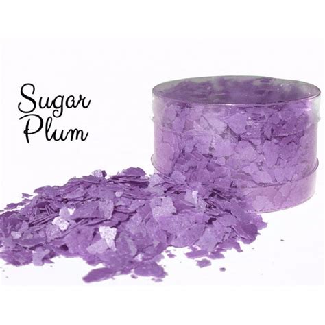 Crystal Candy Sugar Plum Purple Pearl Edible Flakes From
