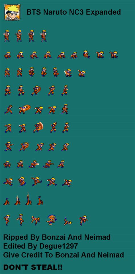 Naruto Nc3 Sprite Sheet Expanded By Degue 1297 On Deviantart