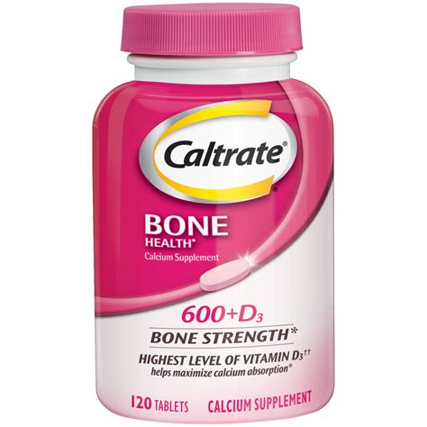 Caltrate Bone Health 600d3 Calcium Tablets 120 Ct