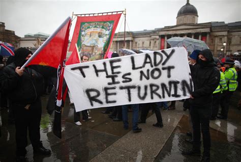 Anti Thatcher Party In Londons Trafalgar Square