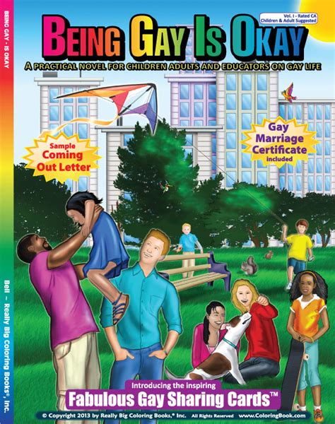 being gay is okay coloring book novel with fabulous gay sharing cards by st louis publisher