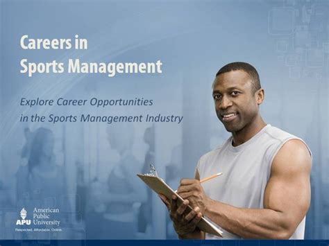 The indiana university of pennsylvania offers a master of science in kinesiology with athletic administration/sports management. Careers in Sports Management Webcast on Vimeo