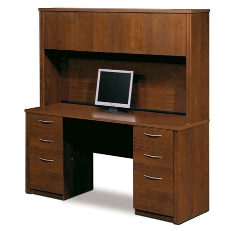 Bestar Embassy Home Office Double Pedestal Wood Computer Desk With