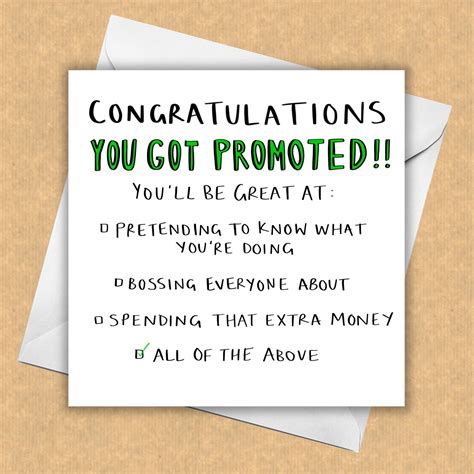 Promotion Congratulation Cards