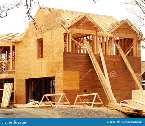 House Under Construction Stock Image Image Of Plywood 12364211