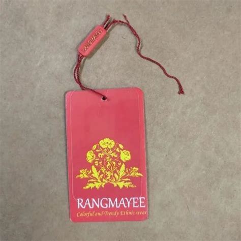 White Base 100 GSM Hard Paper Hang Tag For Garments At Rs 1 5 Piece