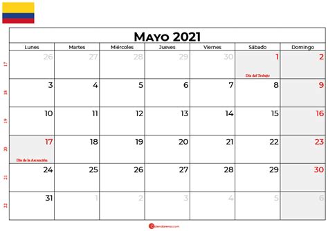 Calendario Con Festivos Mayo Colombia Imagesee