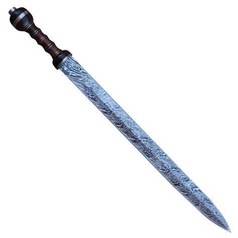 Medieval Roman Damascus Steel Gladiator Spatha Sword