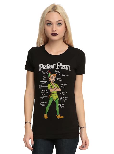 Disney Peter Pan Peter Line Art Girls T Shirt Girls Tshirts Peter