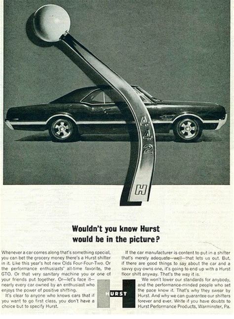 Hurst Ad Oldsmobile Automobile Advertising Oldsmobile 442