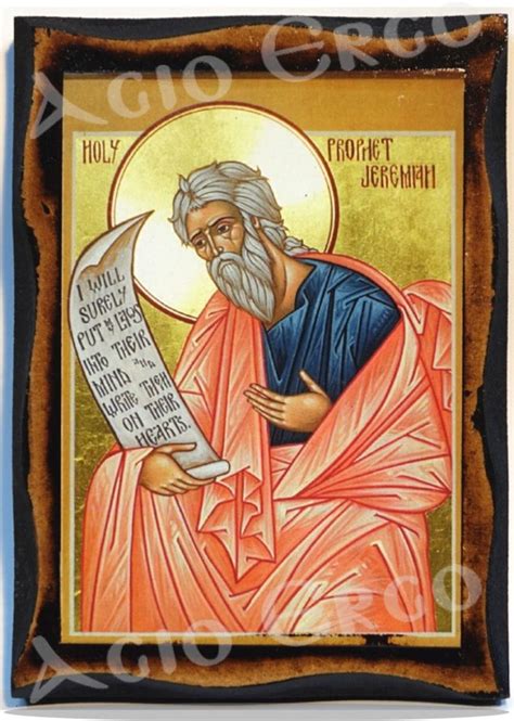 Prophet Jeremiah Handmade Wood Icon On Plaque Etsy