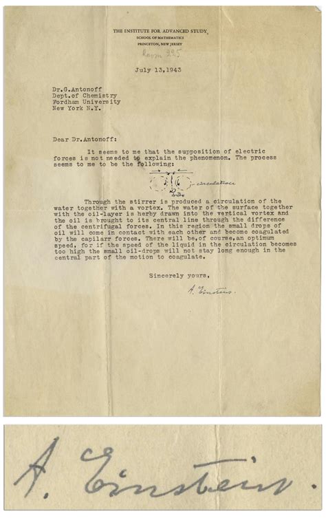 Lot Detail Albert Einstein Letter Signed From 1943 With His Hand