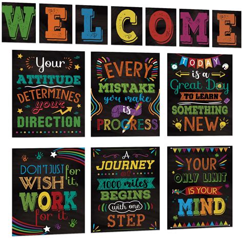 Pieces Motivational Posters For Classroom Laminated Inspirational
