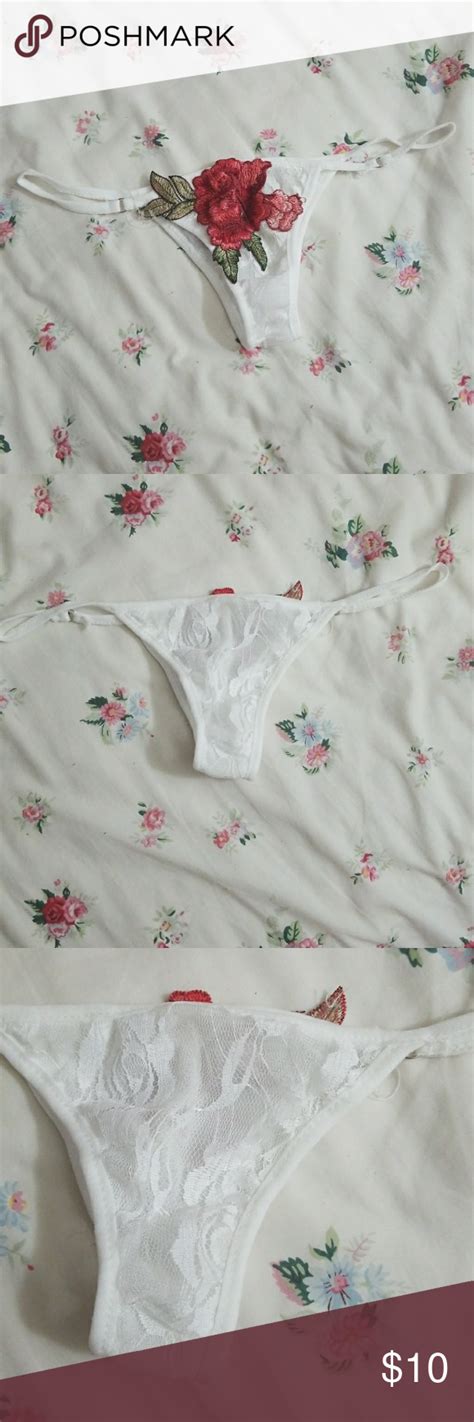 Rose Lace Panties Brand New In The Package Lace Sexy Panty Size Xxs Color White Waist 12in