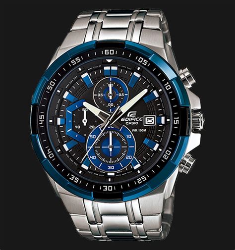 casio edifice efr 539d 1a2vudf chronograph men dual tone dial stainless steel strap