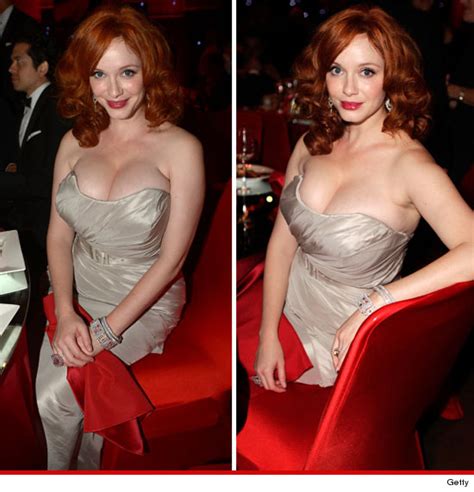 Christina Hendricks Brought Her Cleavage To The Emmys Tmz