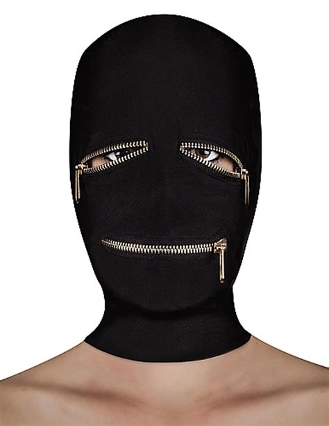extreme zipper mask with eye and mouth zip lover s lane