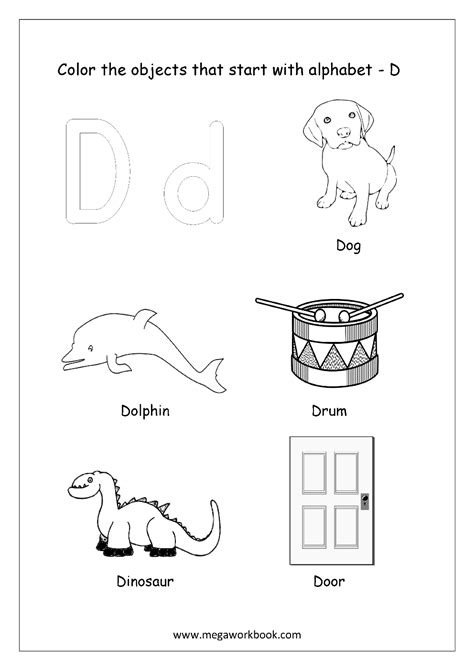 Alphabet Picture Coloring Pages Things That Start With Each Alphabet